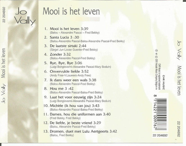 Jo Vally : Mooi Is Het Leven  (CD, Album)