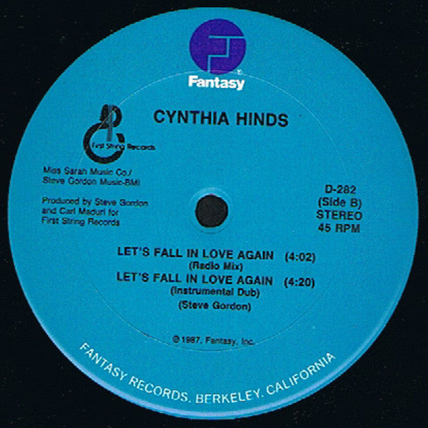 Cynthia Hinds : Let's Fall In Love Again (12")