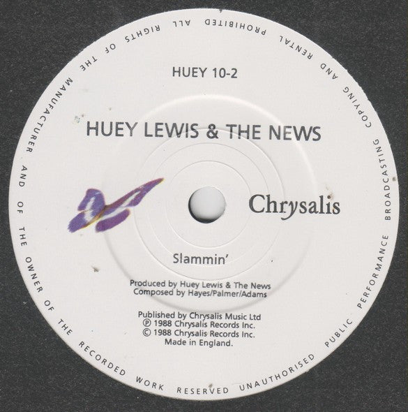 Huey Lewis & The News : Perfect World (7", Single)