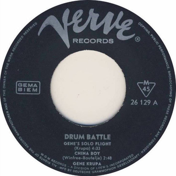 Gene Krupa : Drum Battle (7", EP, Mono)