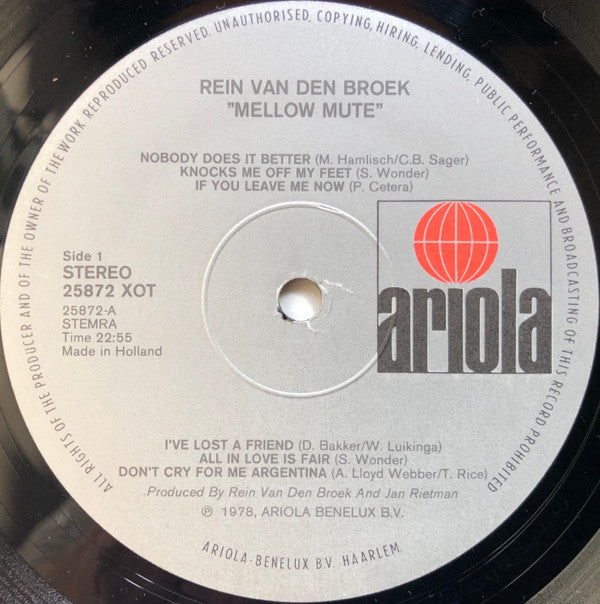 Rein van den Broek : Mellow Mute (LP, Album)