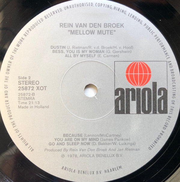 Rein van den Broek : Mellow Mute (LP, Album)
