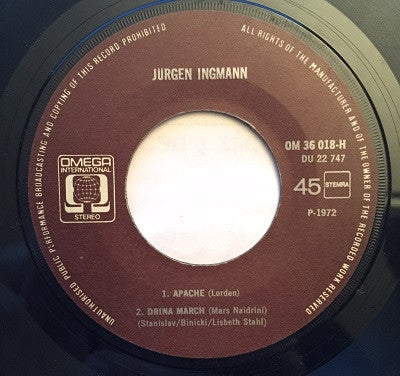 Jørgen Ingmann : Apache / Drina March / Wishing And Hoping / Bonanza (7", EP)