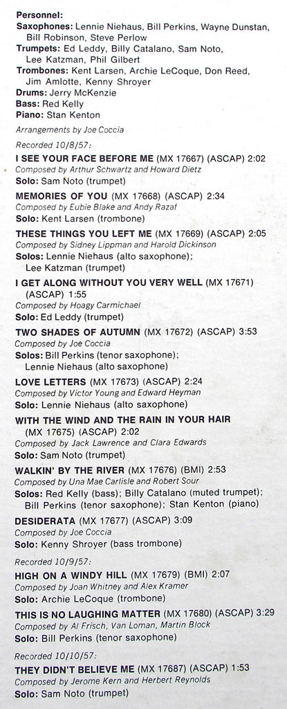 Stan Kenton : Rendezvous With Kenton (LP, Album)