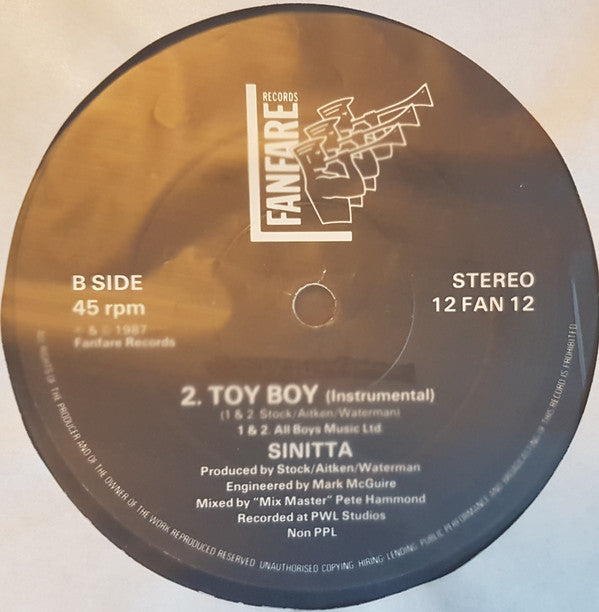 Sinitta : Toy Boy (The Extended Bicep Mix) (12", MP)