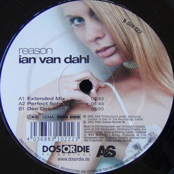 Ian Van Dahl : Reason (12")