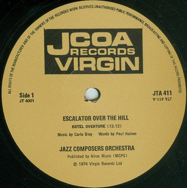 Carla Bley / Paul Haines, The Jazz Composer's Orchestra : Escalator Over The Hill (3xLP, Emb)