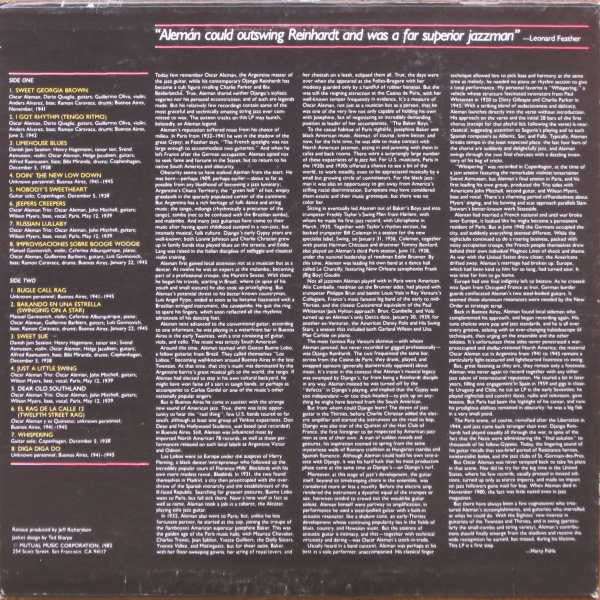 Oscar Aleman : Swing Guitar Legend (Paris, Copenhagen, Buenos Aires 1938-1945) (LP, Comp)