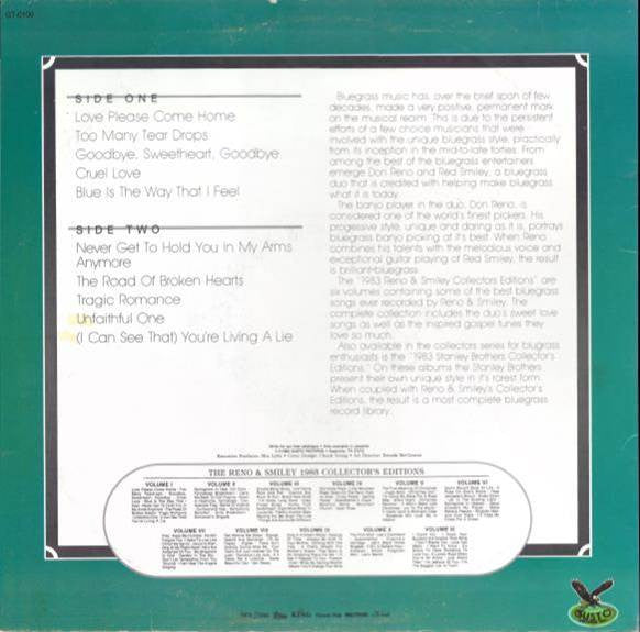 Reno And Smiley : 1983 Collector's Edition. Vol. 1 (LP, Album, Comp)