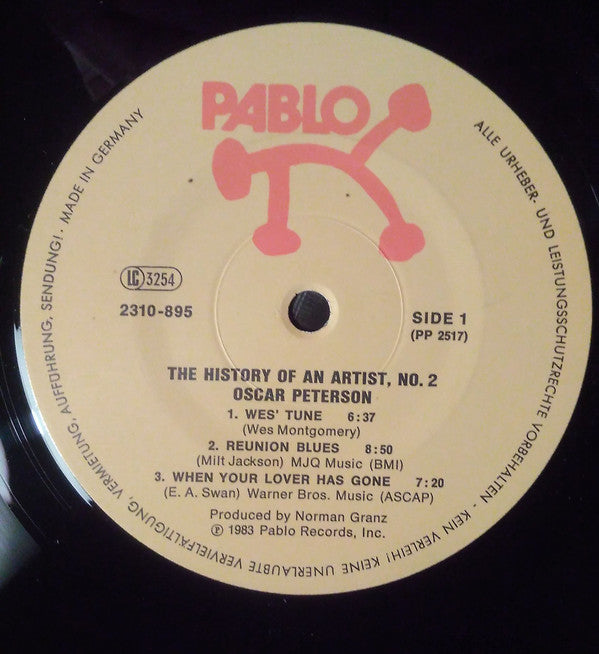 Oscar Peterson : History Of An Artist Vol. 2 (LP, Album, Comp)