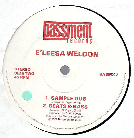 E'leesa Weldon : I Do Believe (12")