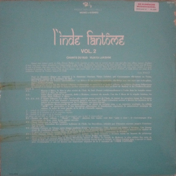 Various : L'Inde Fantôme Vol. 2 Chants Du Sud (LP)