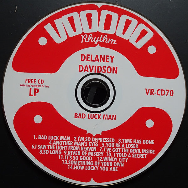 Delaney Davidson : Bad Luck Man (LP, Ltd, Bla + CD)