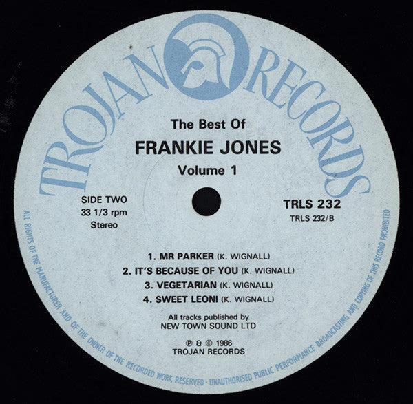 Frankie Jones (2) : Best Of Volume 1 (LP)