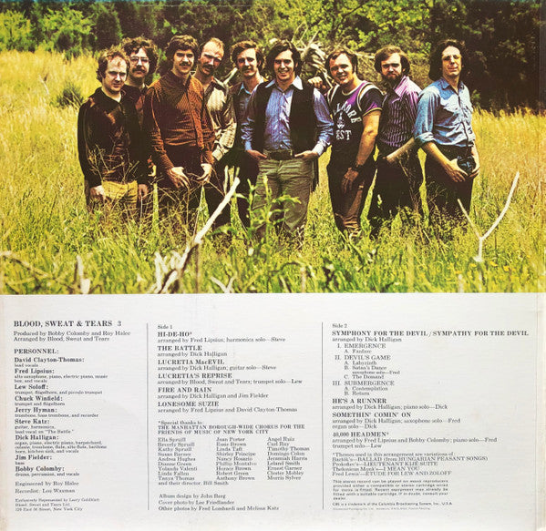 Blood, Sweat & Tears* : Blood, Sweat & Tears 3 (LP, Album, Gat)