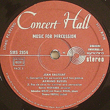 Sumire Yoshihara : Music For Percussion (LP, Album)