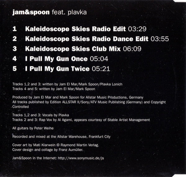 Jam & Spoon Feat. Plavka : Kaleidoscope Skies (CD, Maxi)