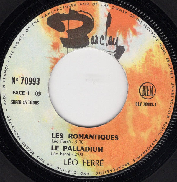 Léo Ferré : Les Romantiques (7", EP)