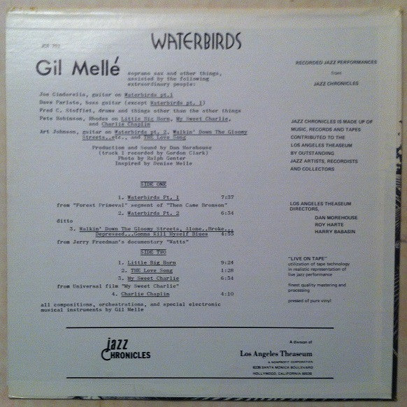 Gil Mellé : Waterbirds (LP, Album, RE)