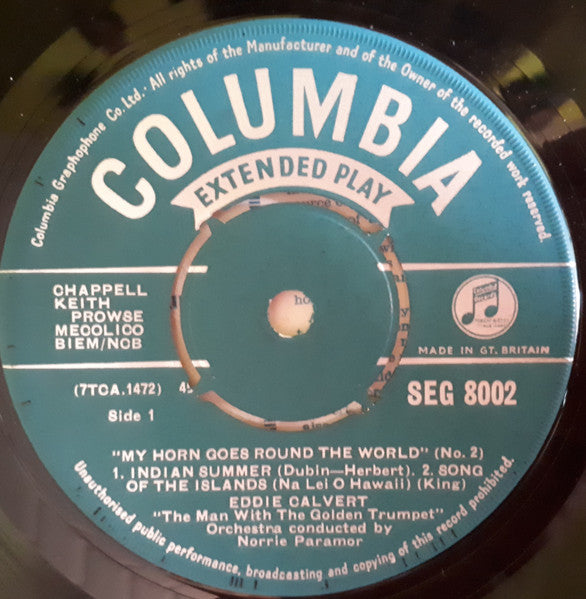 Eddie Calvert : My Horn Goes Round The World (No. 2) (7", EP, Mono)
