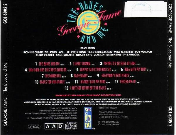 Georgie Fame : The Blues And Me (CD)