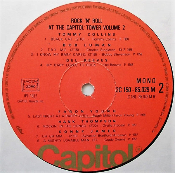Various : Rock'N'Roll At The Capitol Tower Volume 2 (2xLP, Comp, Mono, Gat)