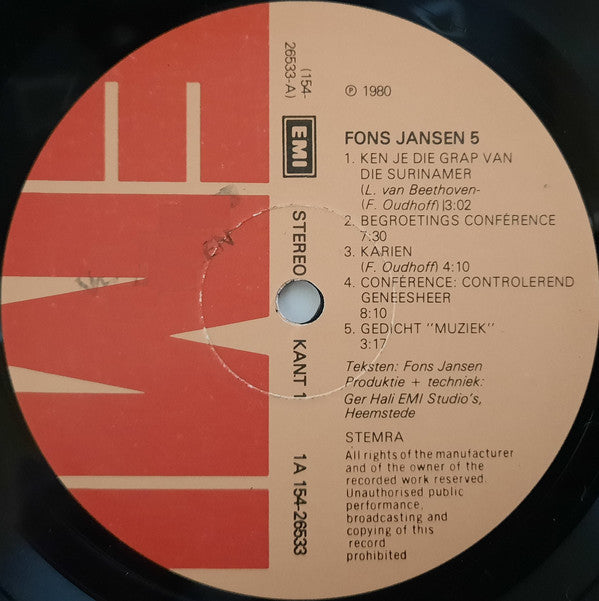 Fons Jansen : Fons Jansen 5 (2xLP, Album)