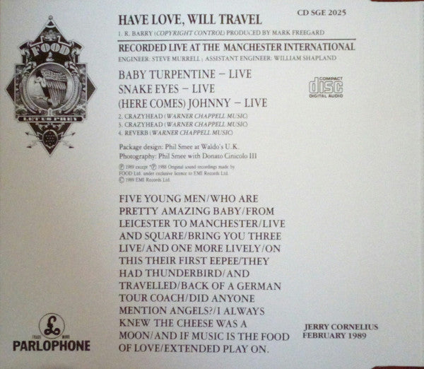 Crazyhead : Have Love, Will Travel (CD, Maxi)