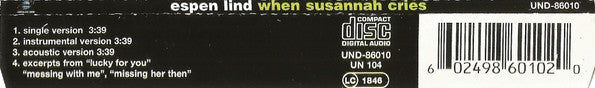 Espen Lind : When Susannah Cries (CD, Maxi)
