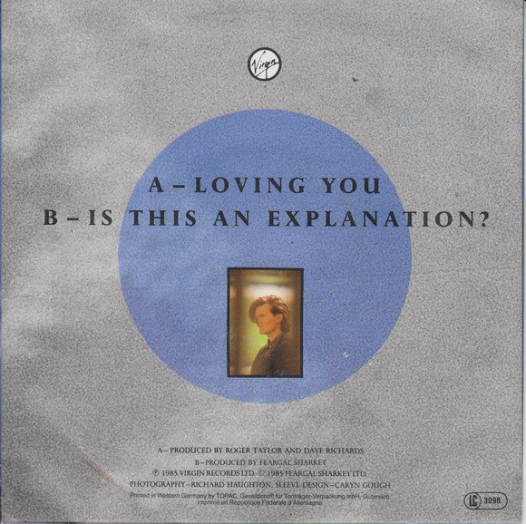 Feargal Sharkey : Loving You (7", Single)