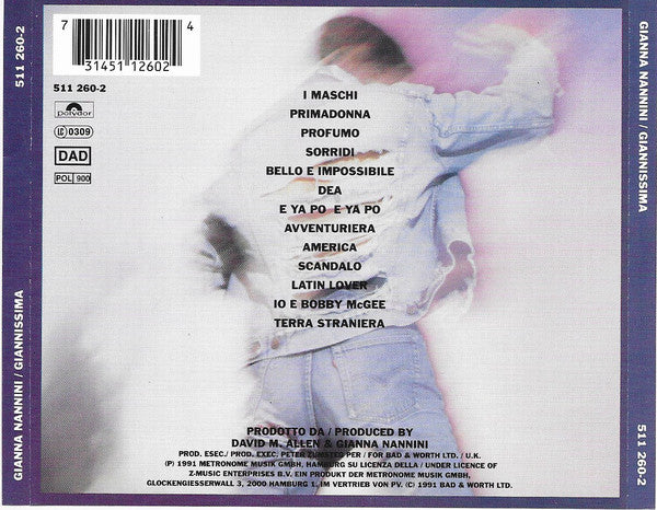 Gianna Nannini : Giannissima  (CD, Album)