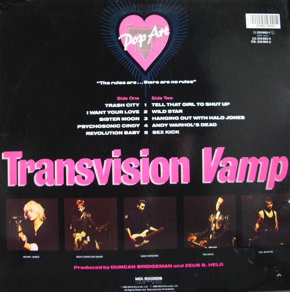 Transvision Vamp : Pop Art (LP, Album)