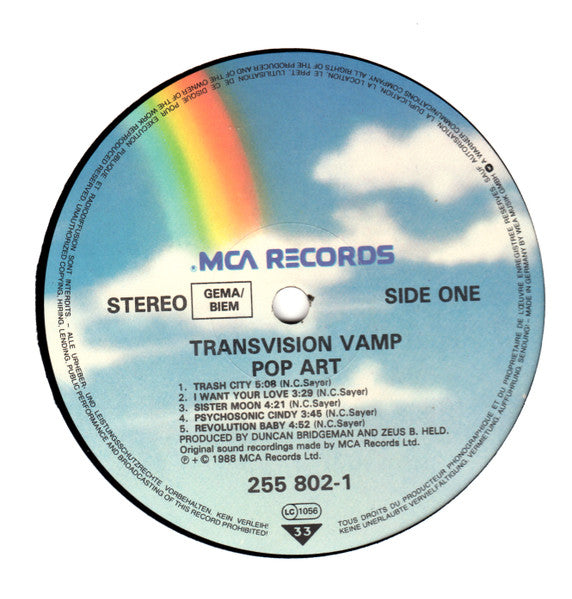 Transvision Vamp : Pop Art (LP, Album)