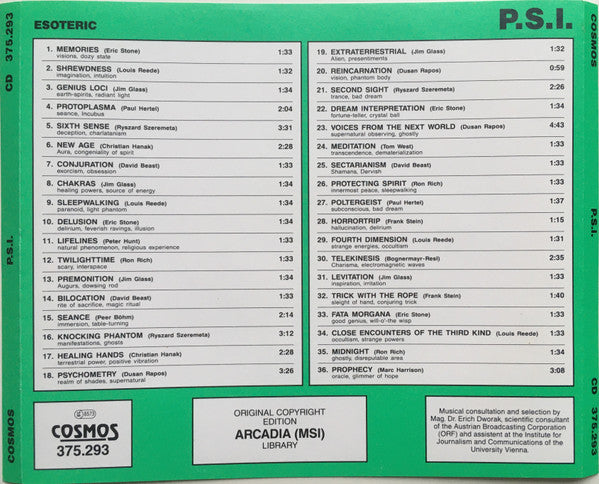 Various : Esoterik P.S.I. (CD)