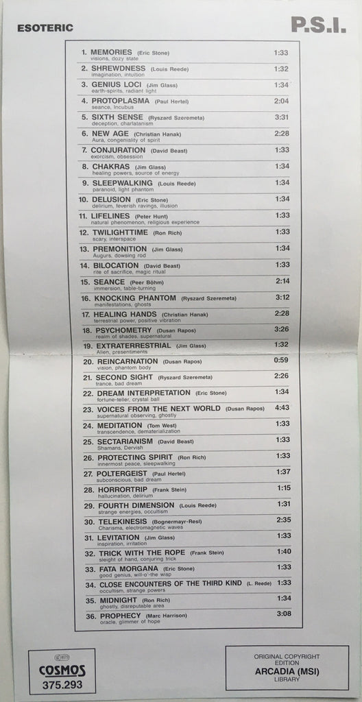 Various : Esoterik P.S.I. (CD)