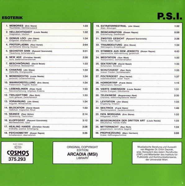 Various : Esoterik P.S.I. (CD)