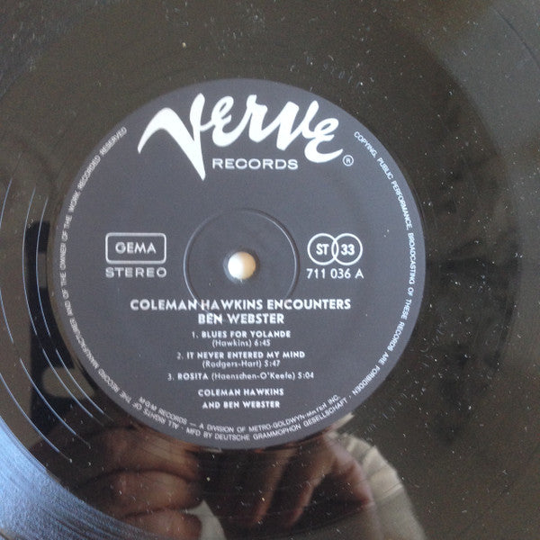 Coleman Hawkins Encounters Ben Webster : Coleman Hawkins Encounters Ben Webster (LP, Album, RE)