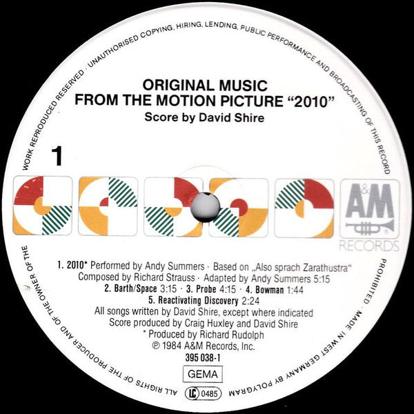 David Shire : 2010 (Original Music From The Motion Picture) (LP)