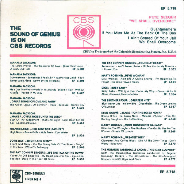 Pete Seeger : We Shall Overcome (7", EP)