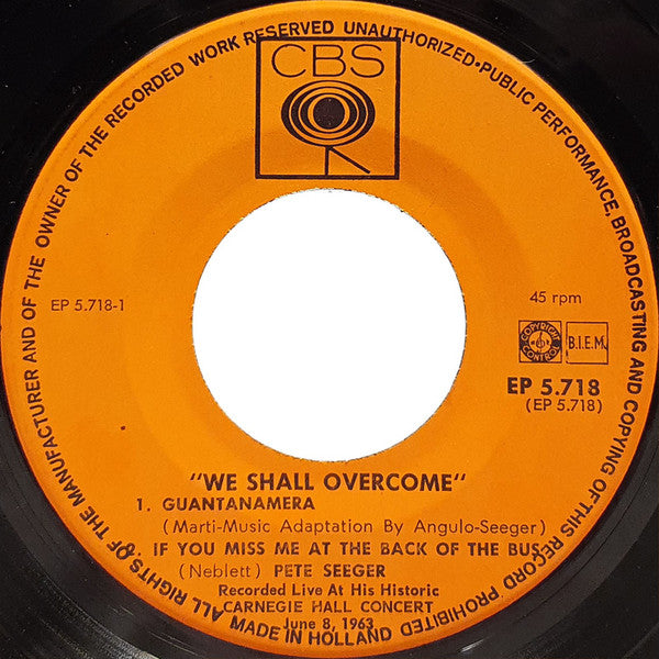 Pete Seeger : We Shall Overcome (7", EP)