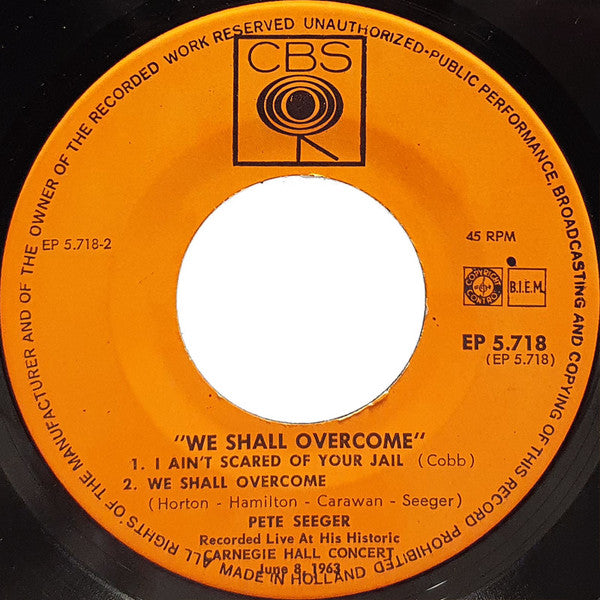 Pete Seeger : We Shall Overcome (7", EP)