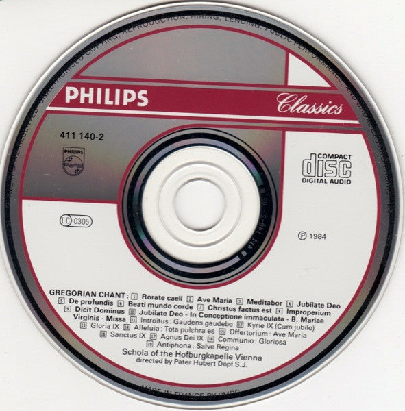 Choralschola Der Wiener Hofburgkapelle, Hubert Dopf : Gregorian Chant • Gregorianischer Choral (CD, RE, PMD)