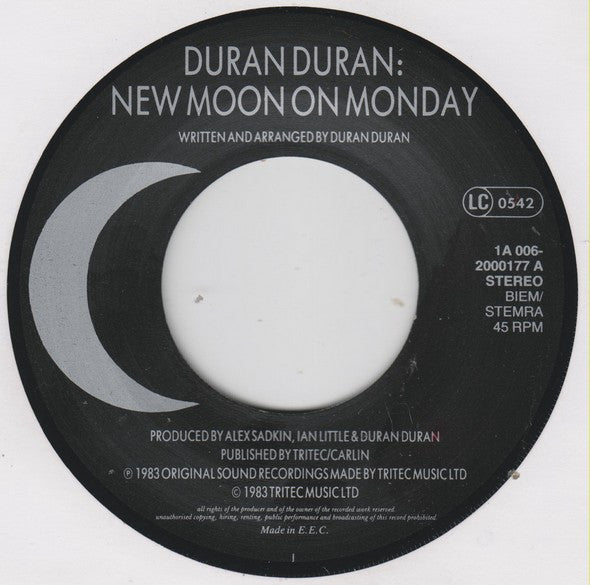 Duran Duran : New Moon On Monday (7", Single)