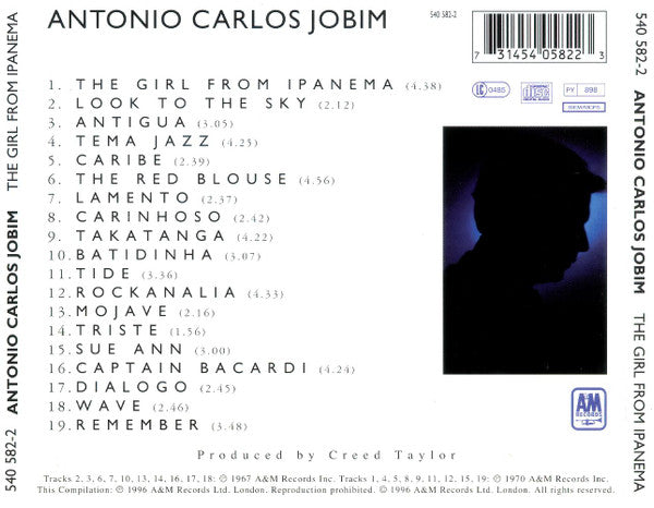 Antonio Carlos Jobim : The Girl From Ipanema - A Retrospective Of Antonio Carlos Jobim (CD, Comp)