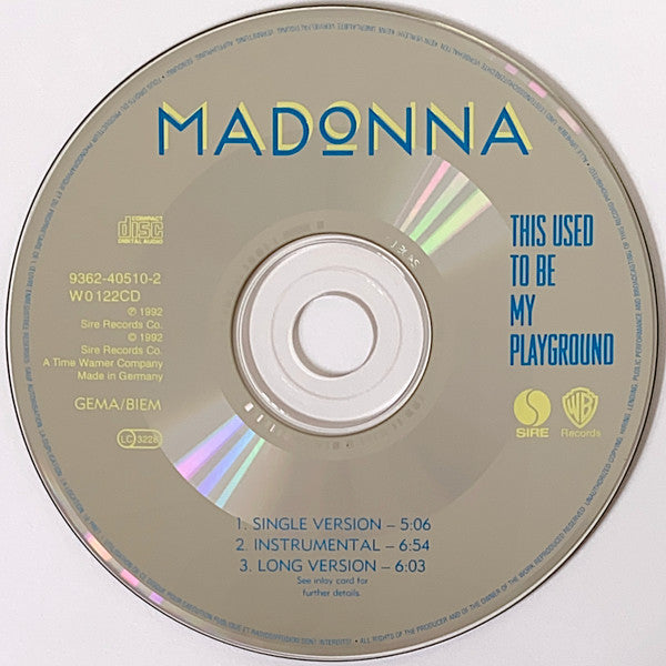 Madonna : This Used To Be My Playground (CD, Single)