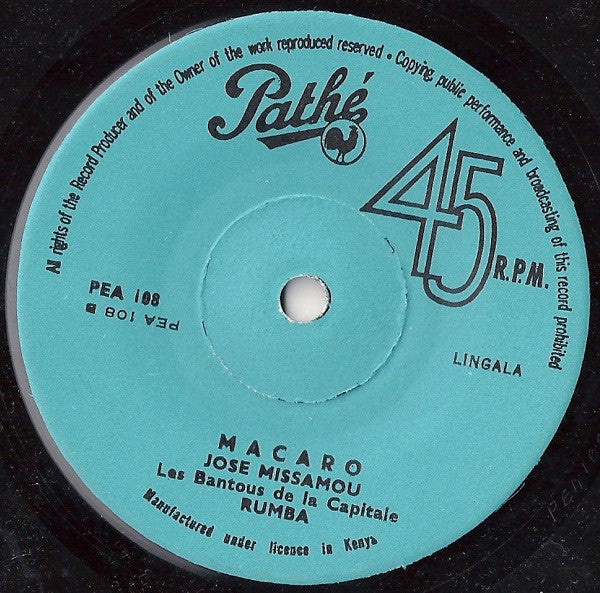 Pambou-Tchicaya Tchico / José Missamou : Isabelle Mwana Ya Kin / Macaro (7")