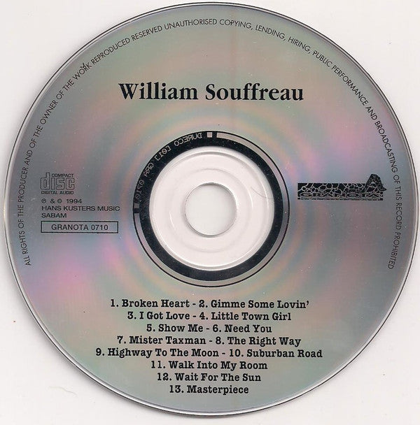 William Souffreau : In My Room (CD, Album)