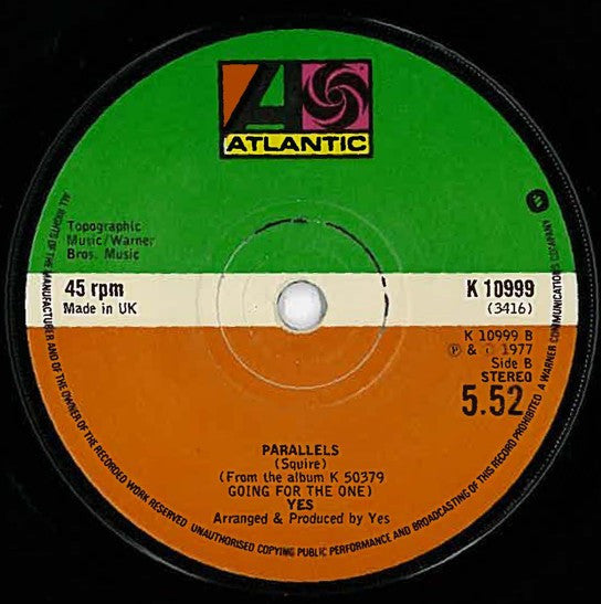 Yes : Wonderous Stories (7", Single)