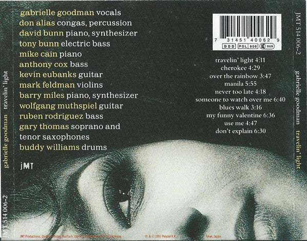 Gabrielle Goodman : Travelin' Light (CD, Album)