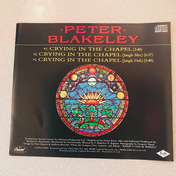 Peter Blakeley : Crying In The Chapel (CD, Single, Promo)